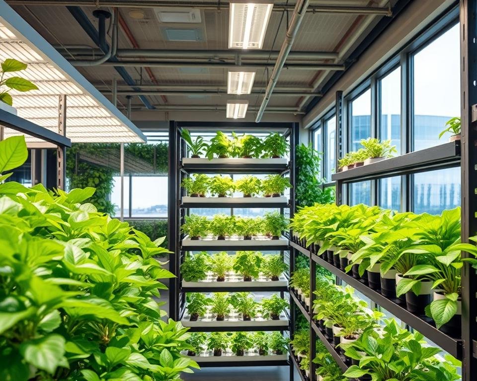 Climate-Controlled Vertical Garden Environment Climate-Controlled Vertical Garden Environment