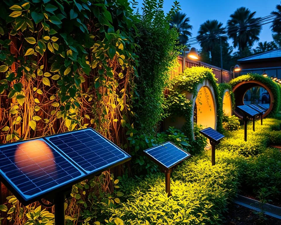 Sustainable Solar Lighting for Vertical Gardens