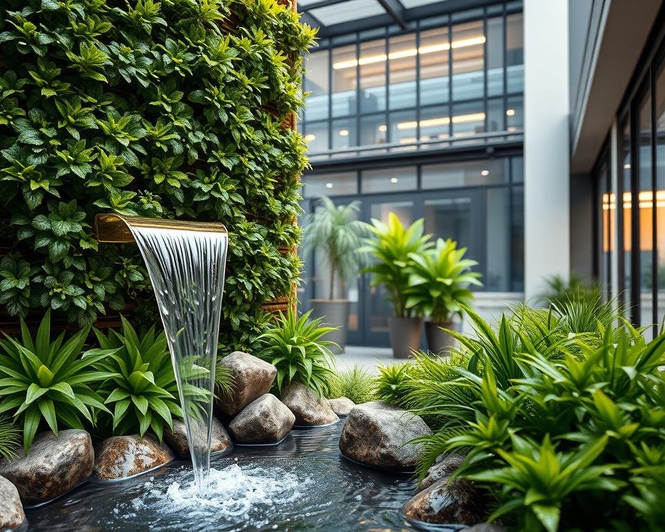 Vertical Garden Water Feature Installation Vertical Garden Water Feature Installation